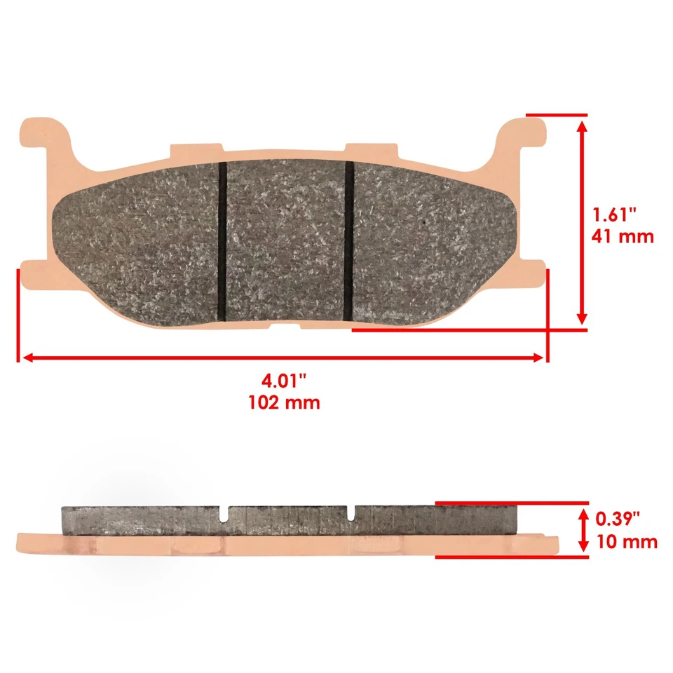 Caltric Front and Rear Brake Pads for Yamaha XVS950C Bolt R-Spec 2014-2020 - Image 2 of 4