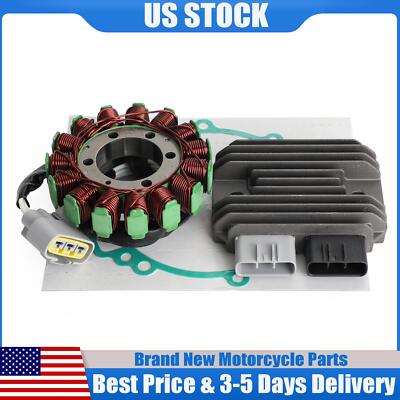 For Kawasaki Ninja ZX10R ZX-10R 2008-10 Magneto Stator+Rectifier Voltage+Gasket