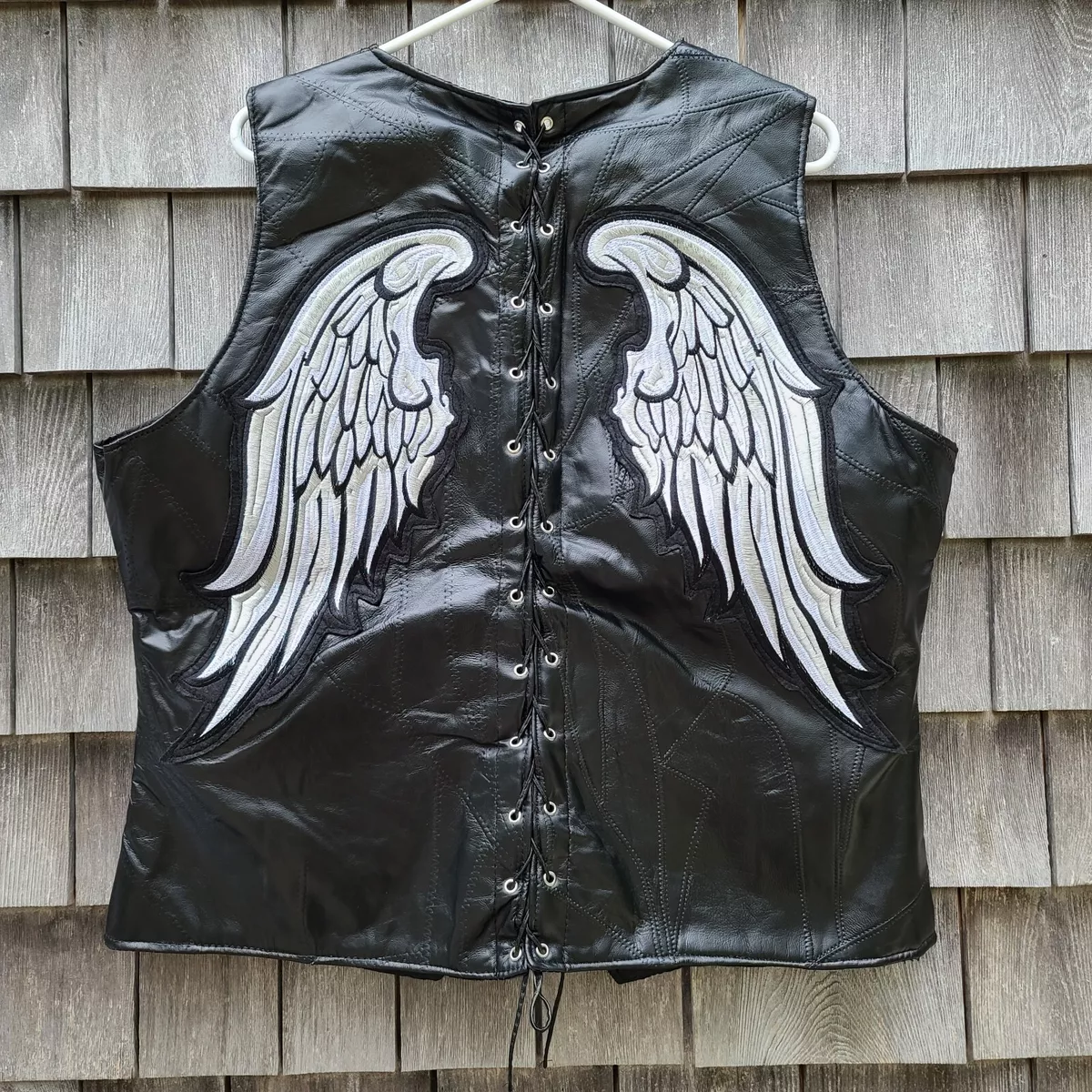 Leather clearance vest back