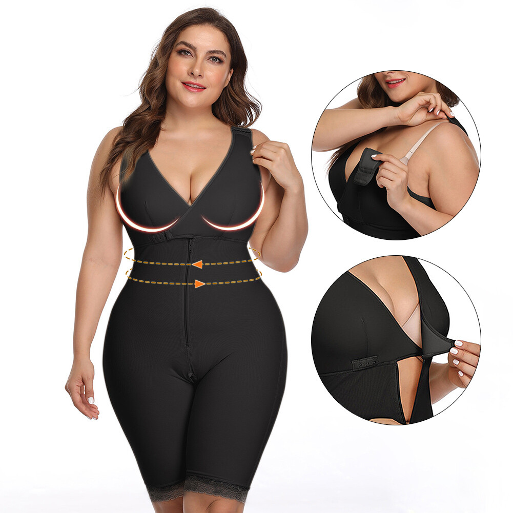 Womens Tummy Control Body Shaper Plus Size Corset Shapewear With