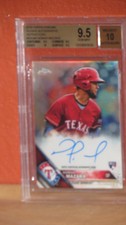 2016 Topps Chrome Nomar Mazara Rookie Auto Refractor Card BGS 9.5 Auto 10.