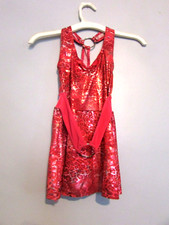 A Wish Come True Girls Pink Dance Top Size Medium 8-10 EUC