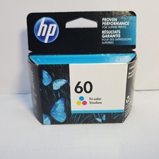 HP 60 Tri-Color Ink Cartridge New Sealed Exp Jan 2022