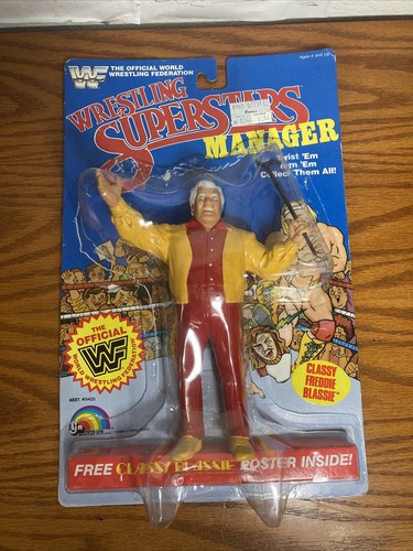 WWF Classy Freddie Blassie W CANE BACKING CARD UNT...