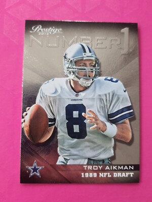 2014 Panini Prestige Number One #8 Troy Aikman Dallas Cowboys