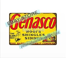 Genasco Roofs Shingles Siding metal tin sign garage shop design ideas