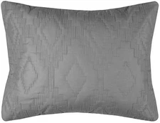 Rizzy Home Tapper Grey Grey Bedding Sham King 20" x 36"