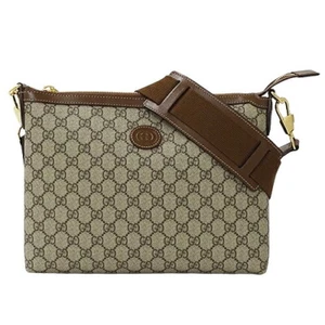 Gucci Sac Femme Homme Épaule Gg Suprême Enclenchement G Beige Marron 726833 Croix