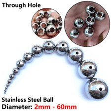 2mm-60mm Stainless Steel Ball Bearing Round Ball With Through Hole Unthreaded