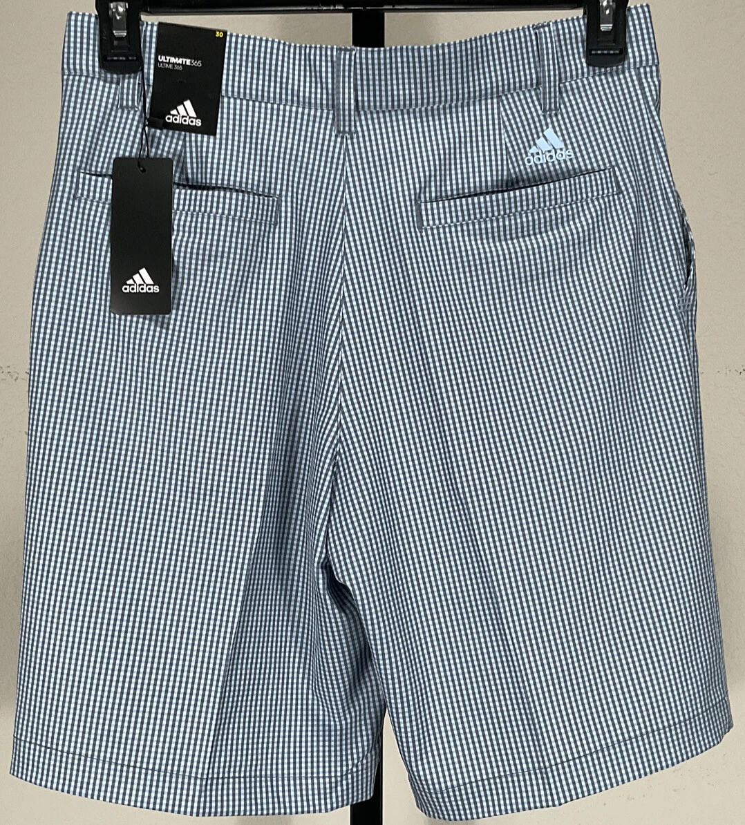 Adidas Ultimate 365 Gingham Woven Short Sz 30 Tech Ink $65 | eBay