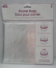 Voila 24" x 30" Clear Basket Bag Gift Bags 1 Pack 2 Bags