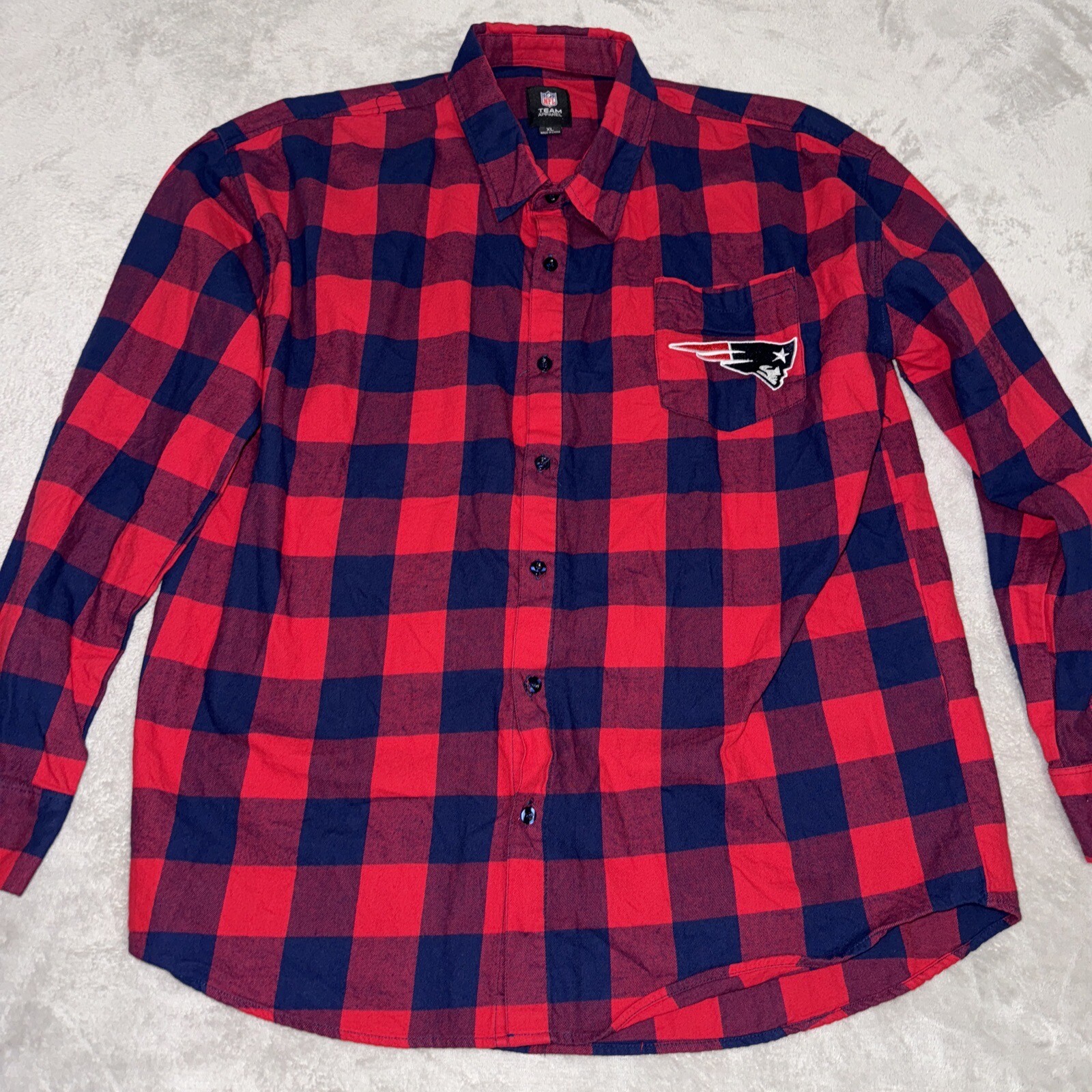 Men New England Patriots flannel Shirt XL NFL Team Apparel
