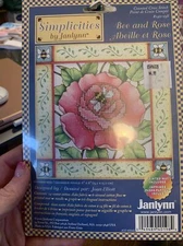 Simplicities Janlynn Bee and Rose Cross Stitch Kit 6”x6” Great for Beginners