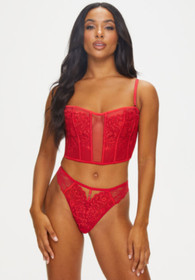 Ann Summers Icon Corset Bustier Size M 12/14 Red RRP &pound;40