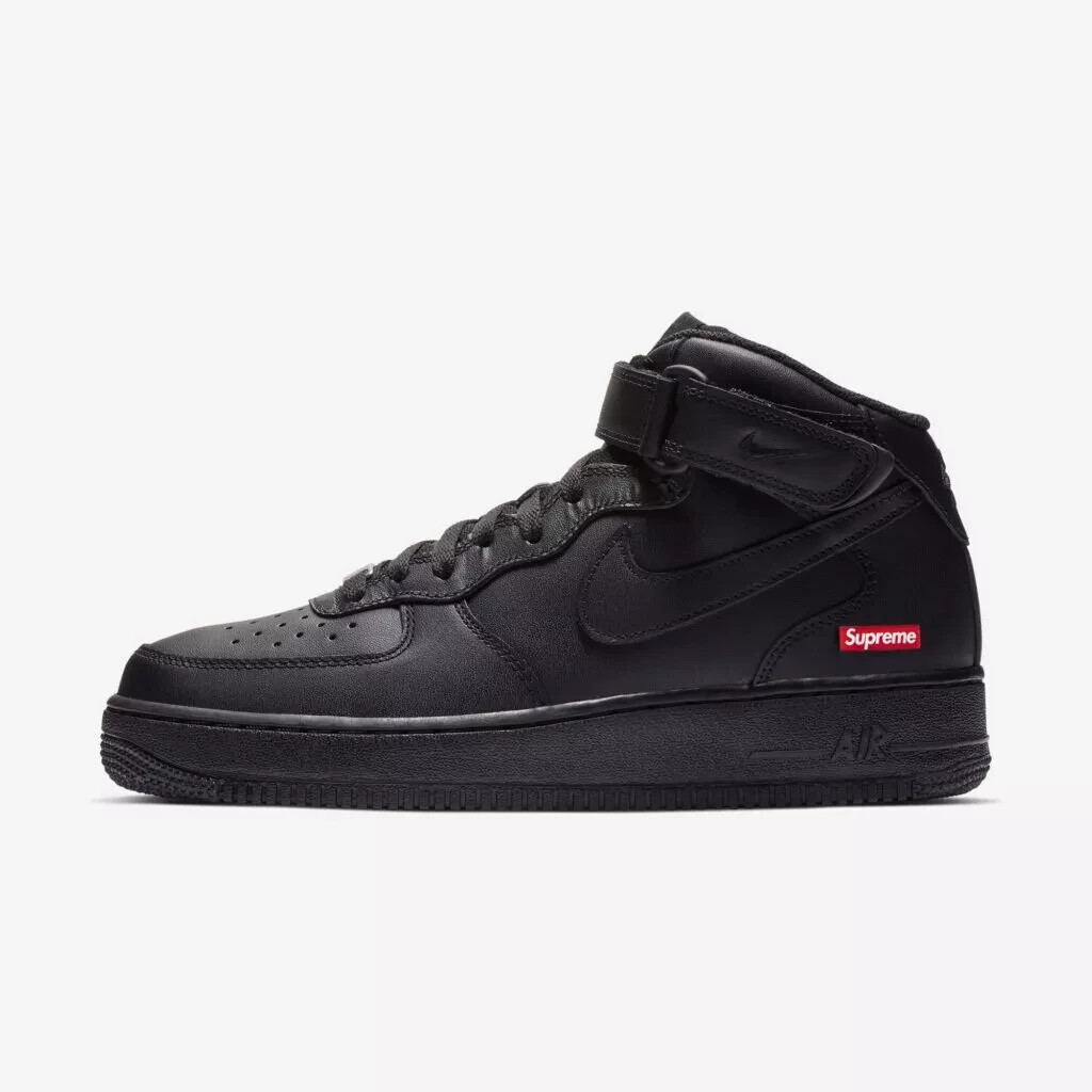Supreme × Nike Air Force 1 MidBlackFW24 FZ8784-001 Supreme Nike Air Force 1 Mid Black FW24 (Men's