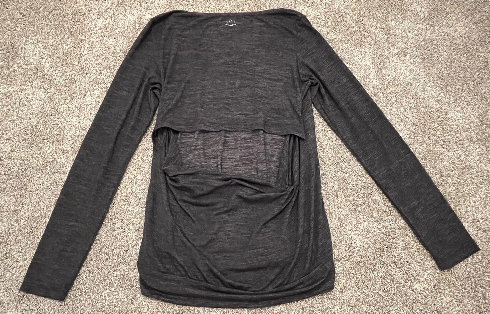 beyond-yoga active drapey open back gym athleisure shirt