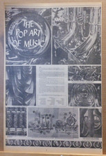 1967 full page newspaper feature - The Pop Art of Music, arty instrument photos