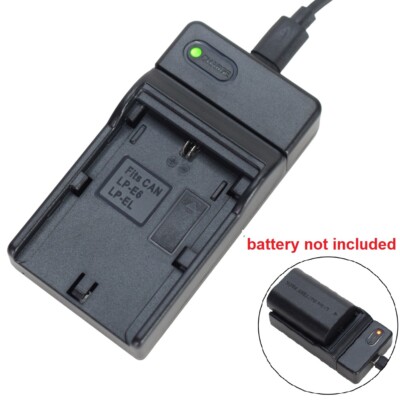 USB LP-E6 E6N Battery Charger for Canon EOS 5D Mark IV, 6D, 6D Mark II, 7D, 7DSV