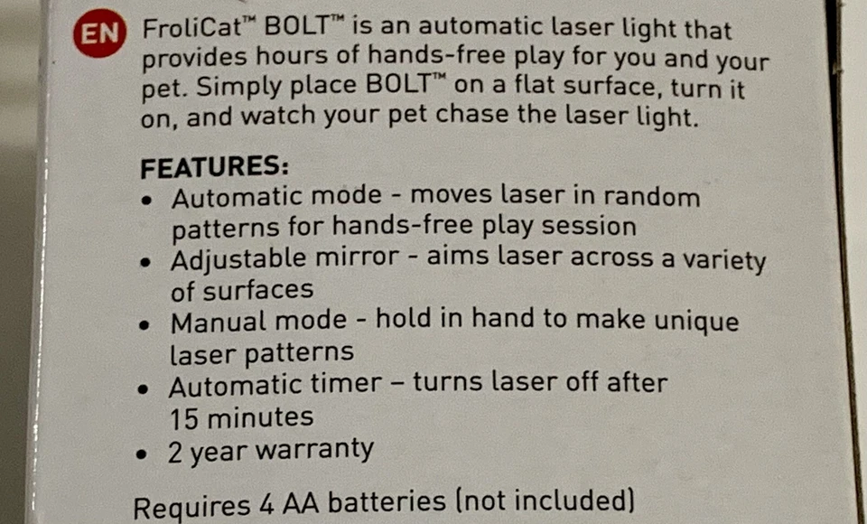 FroliCat Bolt Battery Operated Automatic Laser Light For Cats Foto 4 de 4