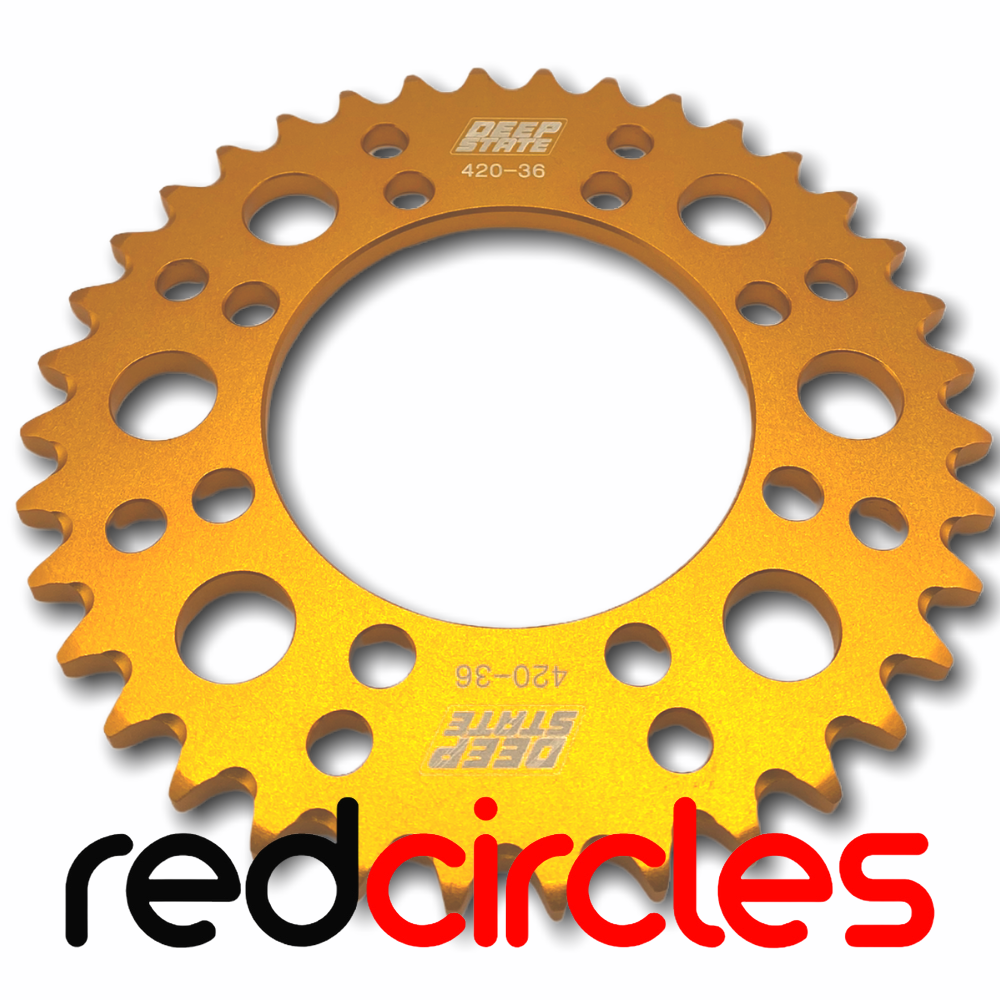 GOLD 36 TOOTH DEEP STATE 420 SDG PIT BIKE REAR SPROCKET Fits 10TEN