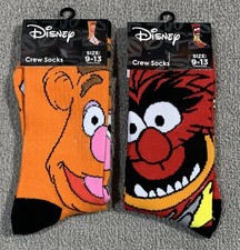 Disney Muppets Men  s Socks Lot of 2   Animal  Fozzie Bear   Size 9-13   NWT
