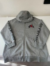Jordan Hoody L Full Zip Grey/Black/Red Close To Perfect A 