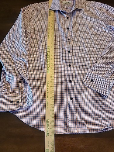 Twillory Dress Shirt Mens 16.5 36/37 Button Up Non Iron Safe Cotton Tailored Fit - Picture 9 of 15