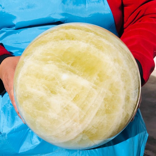 30.36LB Large Natural Yellow crystal ball Quartz Citrine sphere Mineral healing