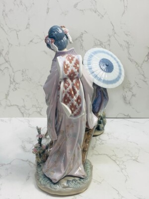 LLADRO人形 Lladro 1445 SPRINGTIME IN JAPAN Girls Bridge Porcelain
