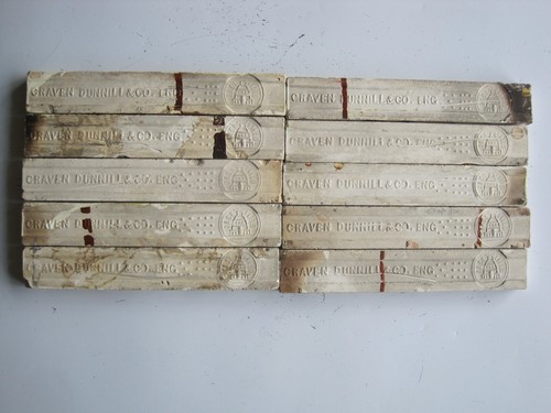 10er SET ANTIK VICT. 6" x 1" CRAVEN DUNNILL GLASIERTE MELIERTE RUTSCHFLIESEN - Bild 4 von 5