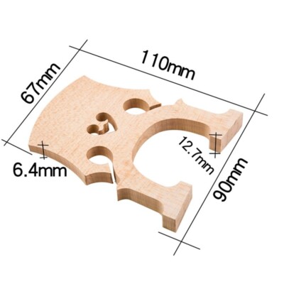10x French style Cello Bridge, Maple Wood, 4/4 Full size bridge for cellos