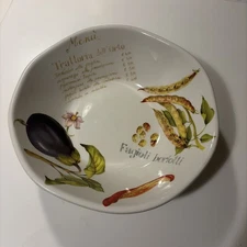 EFFETTI Italy Pasta LG Serving Bowl Round 12.5” Trattoria Dell Orto Eggplant