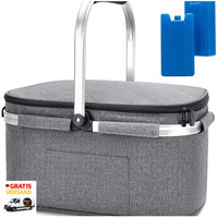 Faltbare Isoliert KüHltasche 2 Personen Aluminiumrahmen 46X26