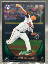 🔥2011 Bowman Chrome REFRACTOR SP RC Randall Delgado #186 ATLANTA BRAVES!