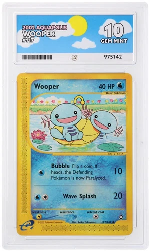 Ace 10 Wooper 117/147 Aquapolis Gem Mint Pokemon