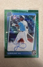 Lewin Diaz 2021 Panini Donruss Optic Rated Rookie Signatures #RRS-LD Green /99