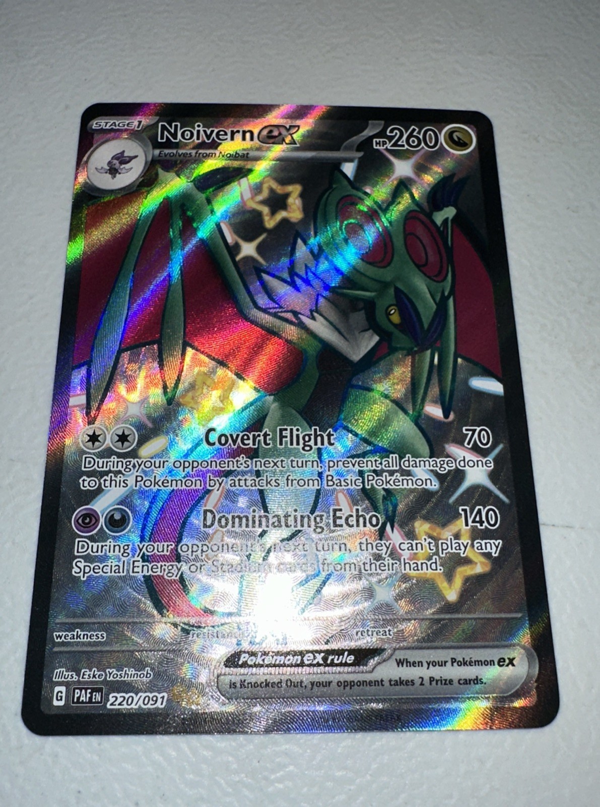 Pokemon Noivern ex - Shiny Ultra Rare SV: Paldean Fates 220/091 NM