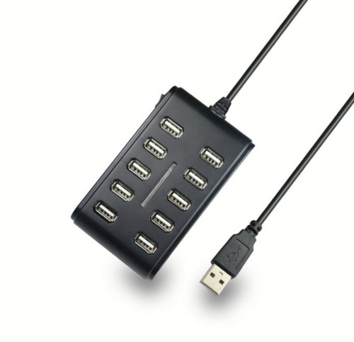 Double-Row 10-Port USB Computer Cable Splitter Hub Separator Adapter - 第 4/10 張圖片