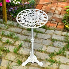 Iron Metal Plant Stand Indoor Outdoor Table Heavy Duty Cast Potted 24.2"tall