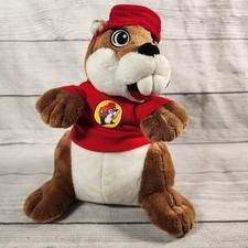 Buc-ee's Mascot Plush Beaver 10 inch Stuffed Animal Red Shirt Corduroy Hat NWT