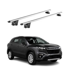 Dachträger Grundtäger für Suzuki S-Cross 2022-2026 100kg Alu Silber 2tlg ABE