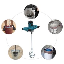 Electric Concrete Mixer 1400W 6-Speed Handheld Paint & Cement Mixer