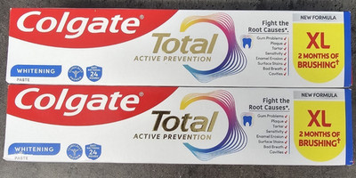 Colgate Total Active Prevention Whitening Paste XL 125ml x 2