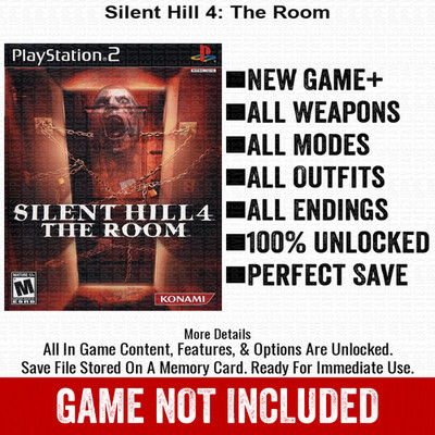 Silent Hill 4 The Room 100% PS2 Memory Card All CHEATS ITEMS
