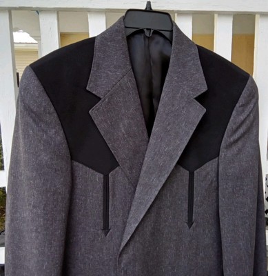 Circle S Dallas Texas Vintage Western Blazer Jacket Sport Coat Mens 44L