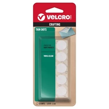 VELCRO(R) Brand Thin Fasteners Coins 5/8" 15/Pkg Clear