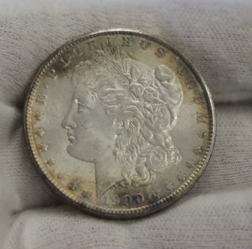 1900 US Morgan Silver Dollar $1 Nice AU (Toned)