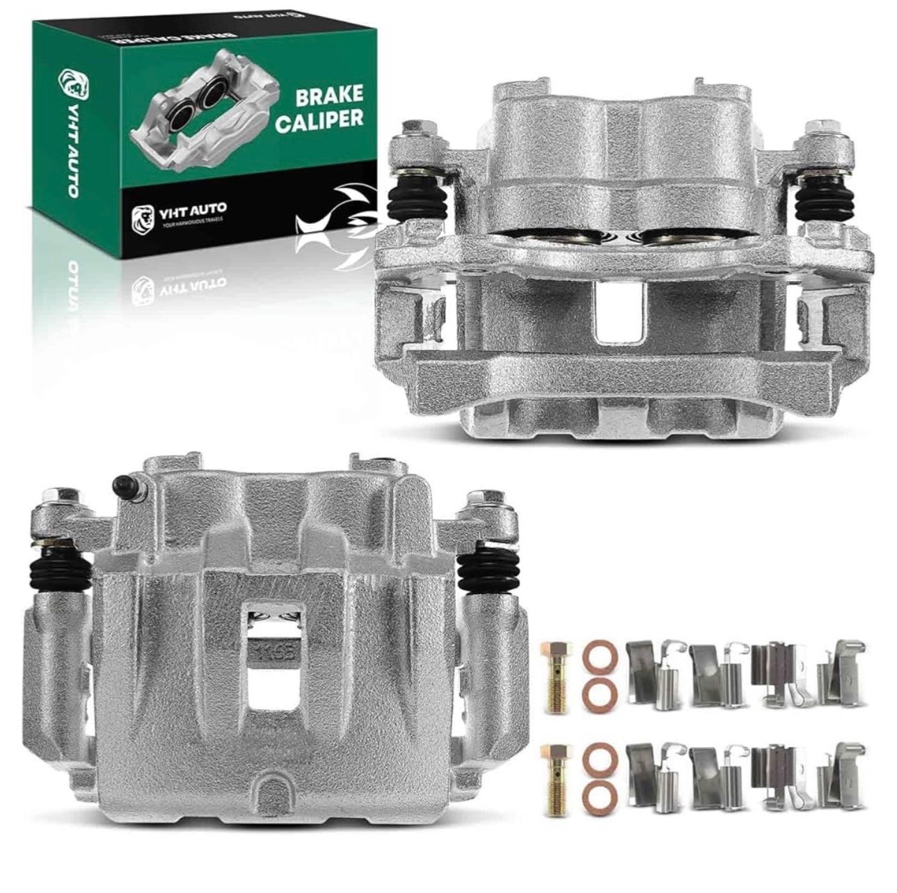 2× Brake Calipers Front LH+RH For 1999-2004 Jeep Grand Cherokee WJ w/ Bracket