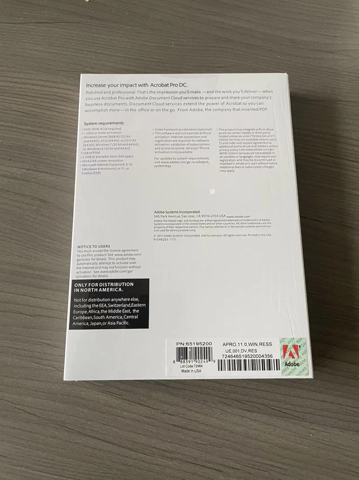 Adobe Acrobat Pro Full Version DVD/Windows, Permanent License For 2 PCs - Image 2 of 2