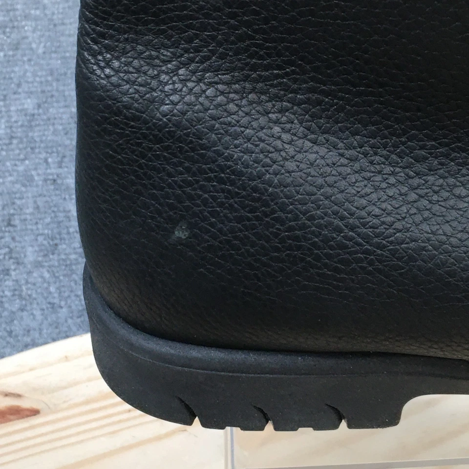 Calentadores de Puntera Botas Mujer 9 WW Botín Cuero Negro Impermeable Cremallera Lateral Foto 4 de 4